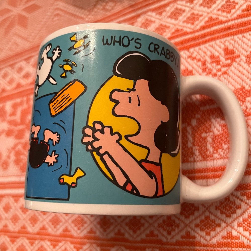 “Who’s Crabby!” Vintage Peanuts Lucy/SNOOPY mug